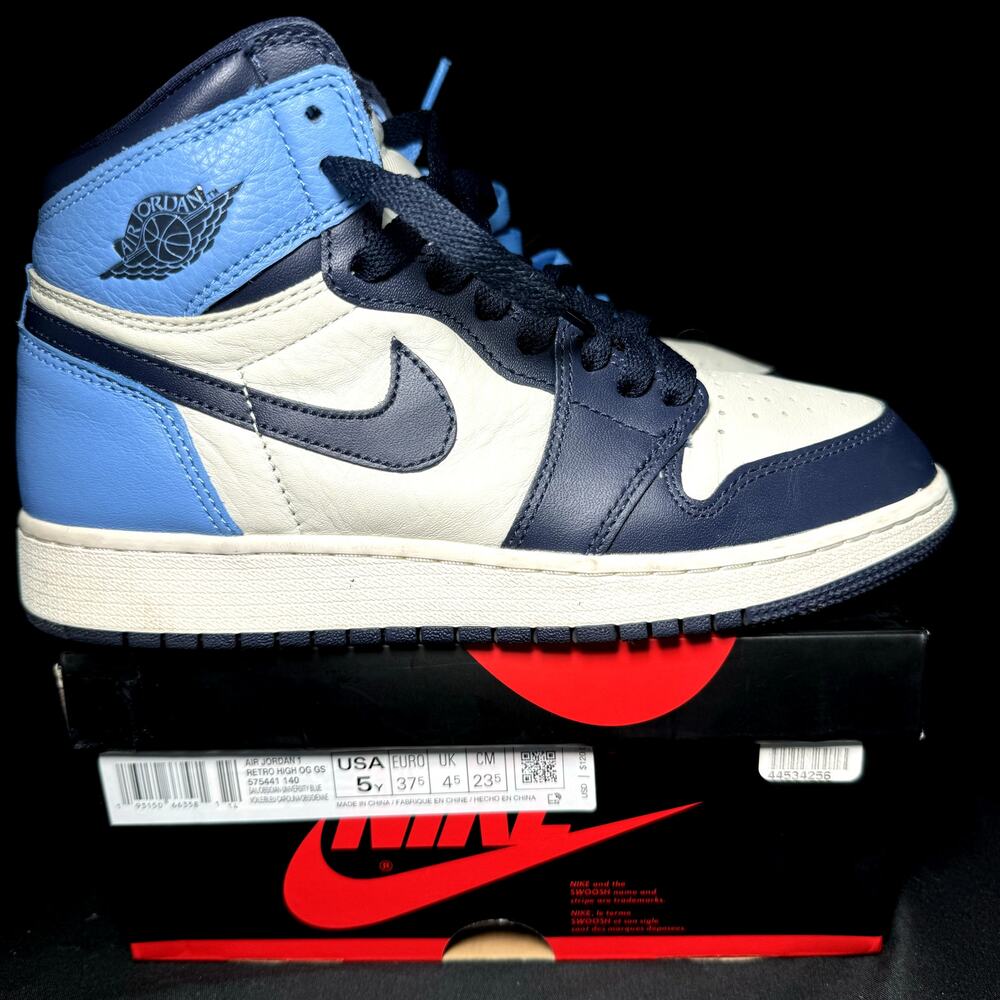 Size 5 - Nike Air Jordan 1 Retro High OG GS Obsidian Men's Shoes
